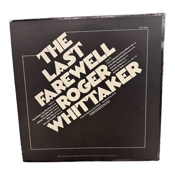 Roger Whittaker "The Last Farewell and Other Hits" [RCA APL1-0855] Vinyl LP - Picture 4 of 9